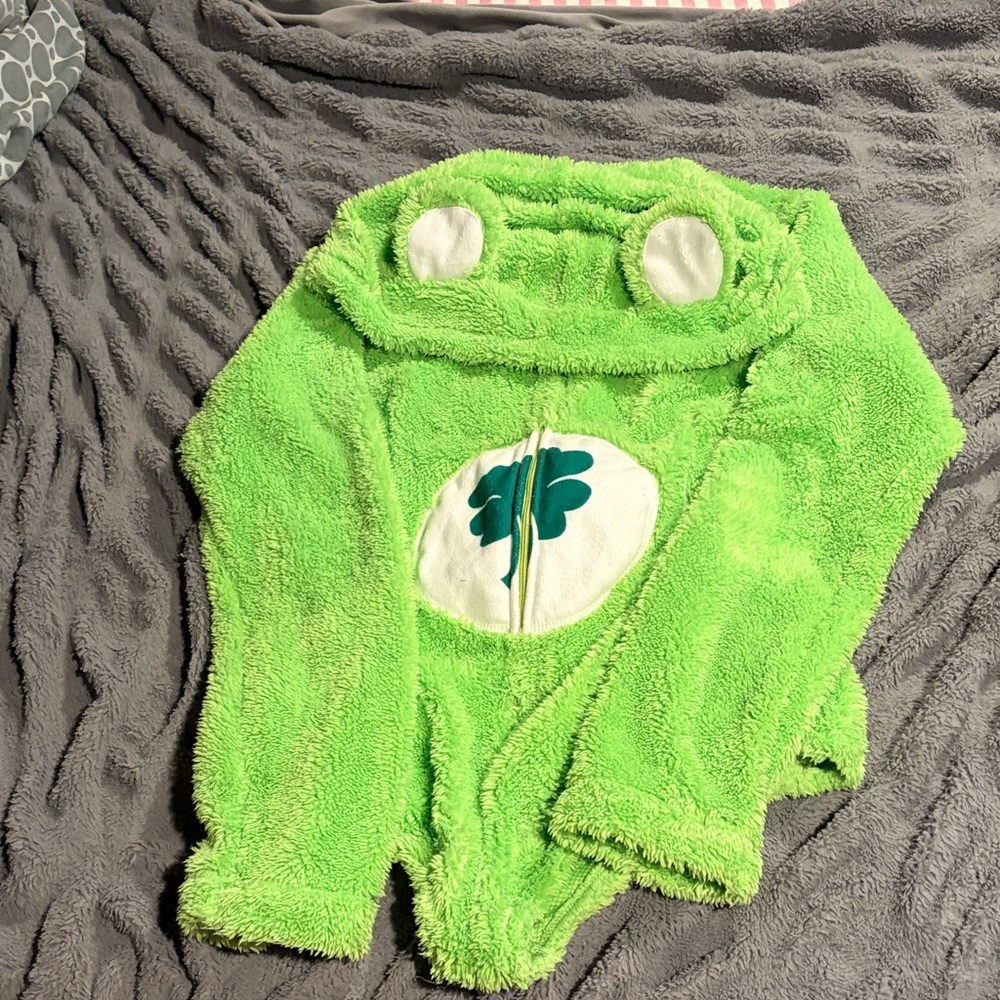 Green Frog Hooded Fleece Jacket